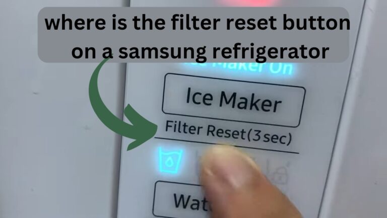 Where is the Filter Reset Button on a Samsung Refrigerator?